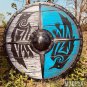Medieval Ragnar Viking Battle Ready Wooden Round Shield Halloween Cosplay Gift