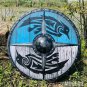 Medieval Ragnar Viking Battle Ready Wooden Round Shield Halloween Cosplay Gift