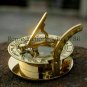 3" Marine Maritime Nautical Sundial Compass Solid Brass Polish Plated Working