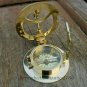 3" Marine Maritime Nautical Sundial Compass Solid Brass Polish Plated Working