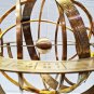 18" Large Fully Brass Armillary Sphere Engraved Nautical Astrolabe World Globes