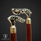 Vintage Brass Solid Handle Antique Style Victorian Cane Wooden Walking Stick New