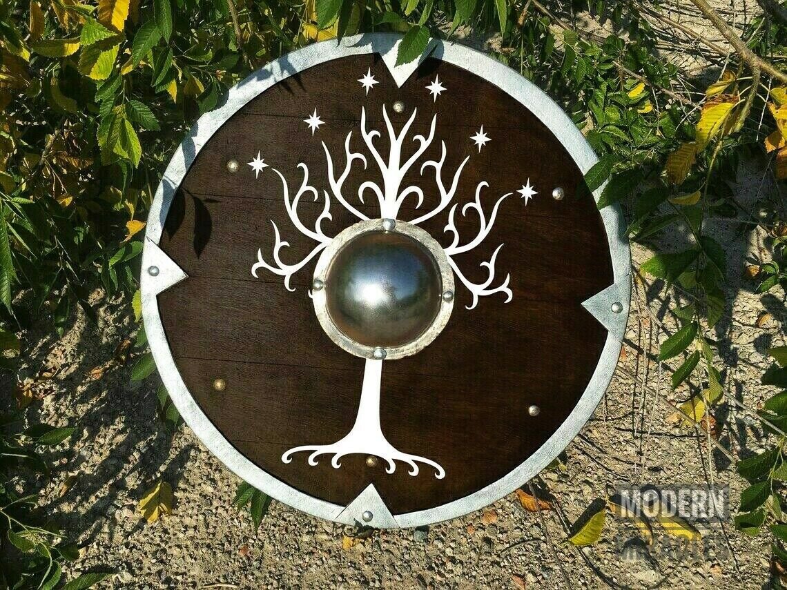 Viking shield Wood round Gondorian trooper shield Medieval Halloween Christmas