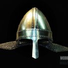 Medieval Norman helmet with riveted av entail Sca Larp Hex Gada Helmet Halloween