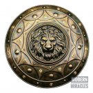 Medieval Knight Lion Iron Shield 22'' Diameter Warrior Halloween Costume gift