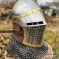 Vintage greek Chainmail Full Fine Quality Medieval War Helmet Halloween Gift