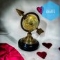 Wooden Base 6" Armillary Globe Arrow Sphere Engraved Antique Nautical Brass Home
