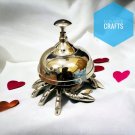 Vintage Crab nickel finish Bell Service Hotel Desk Counter Brass Reception Top T