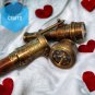 Brass Telescope Walking Stick Wooden Cane Handle With Compass Dollond London Art