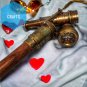 Brass Telescope Walking Stick Wooden Cane Handle With Compass Dollond London Art