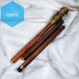 Brass Telescope Walking Stick Wooden Cane Handle With Compass Dollond London Art