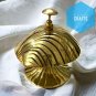 Vintage Brass Polished Sea Scallop Style Table Bell, Reception Bell, Office Desk