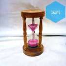 Antique Vintage Hourglass 60 Minute Wooden Handmade Sand Timer Clock Home Decor