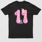 11h Birthday Cat Lover Cat Birthday Party Paws Birthday T-Shirt For Men & Women