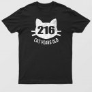 216 Cat Years Old T Shirt 50th Birthday Gift For Cat Lovers Men T-Shirt For Men & Women