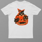 3 Cats Pumpkin Carved Jack O Lantern Cat Halloween Costume T-Shirt For Men & Women