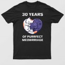 30th 30 Year Wedding Anniversary Funny Cat Couple Him Her T-Shirt For Men & Women