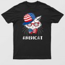 4th Of July Americat Kitty Cat T-Shirt For Men & Women