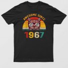 55th Birthday Vintage Cat Lover 55 Years Awesome Since 1967 T-Shirt For Men & Women
