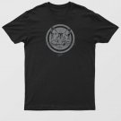 77 Cat Face Circles Grey Distress T-Shirt For Men & Women