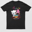 8 Years Old 8th Birthday Girls Cute Cat Awesome Since 2014 T-Shirt For Men & Women