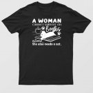 A Woman Cannot Survive Books Alone She Needs A Cat Bookworm T-Shirt For Men & Women