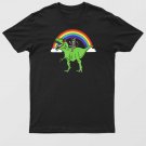 Abby Cat Riding Rex Dinosaur Pet T-Shirt For Men & Women