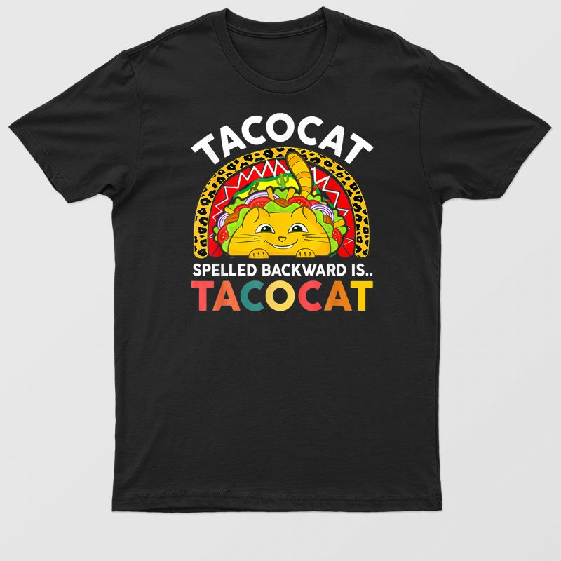Aco Cat Spelled Backward Acocat Kids Men Women Funny Aco T-Shirt For Men & Women