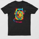 Adorable Cute Kwaii Fat Cat Kitten Kitty Ie Dye Womens T-Shirt For Men & Women