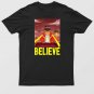 Alien Cat Attack   Cat Destroys City Evil Bitchy Kitten Ufo T-Shirt For Men & Women