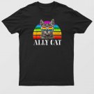 Ally Cat Rainbow Sunglasses Lgb Gay Pride Kittys Alli T-Shirt For Men & Women