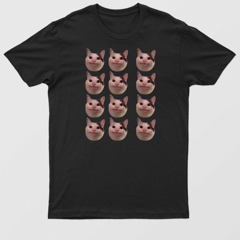 Amazing Cute Beluga Cat Pattern T-Shirt For Men & Women