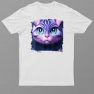 American Cheshire Cats With Blue Eyes Cartoon Occultism T-Shirt For Men & Women