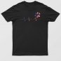 American Flag Patriotic Dog And Cat Paw Print Heartbeat T-Shirt For Men & Women