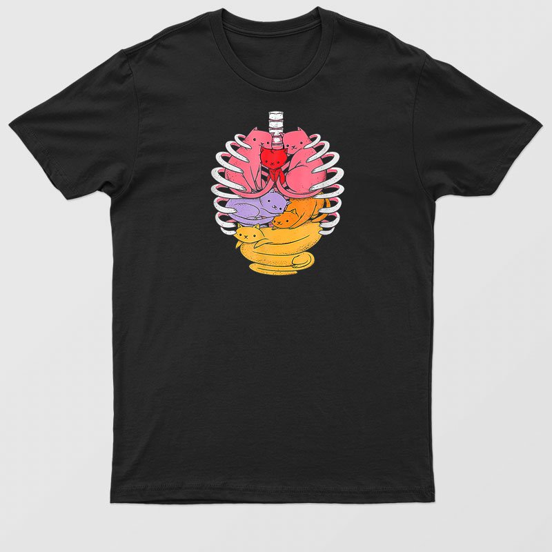 Anatomicat Anatomy Cat Simple Design T-Shirt For Men & Women