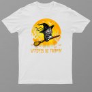 Angry Cat Witches Be Trippin Funny Halloween Kitty Witch Hat T-Shirt For Men & Women