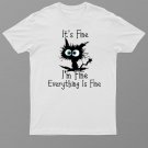 Angry Women Yelling Im Fine Everythings Fine Its Fine Cat T-Shirt For Men & Women