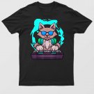 Animal Music Cat Lover Musician Retro Cat Dj Piano T-Shirt For Men & Women