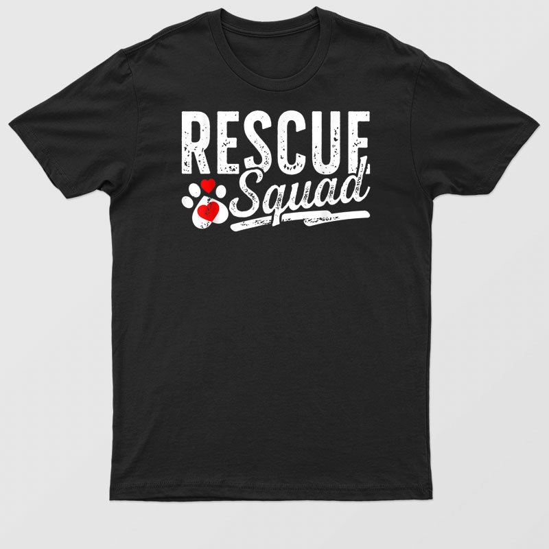 Animals Rescue Squad Distressed Dog Lover Cat Lover T-Shirt For Men & Women