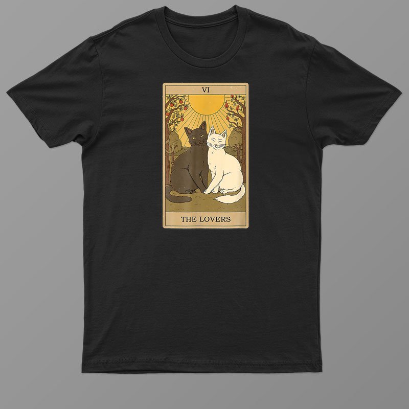 Arot Card He Lovers And Cat Cosmic Graphic Cats Lover Shirt For Men Women