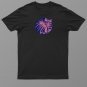 Artistic Curled Up Cat Cute Pink And Blue Abby Cat Art Shirt For Men Women