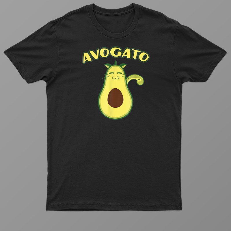 Avogato Funny Fresh Avocado Cat Pun Shirt For Men Women