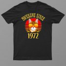 Awesome Since 1972 50th Birthday Gifts Cat Lovers Shirt For Men Women