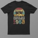 Awesome Since September 1968 54th Birthday Gifts Cat Lovers Shirt For Men Women