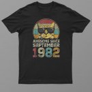 Awesome Since September 1982 Funny 40th Birthday Cat Lover Shirt For Men Women
