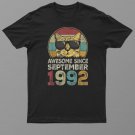 Awesome Since September 1992 30th Birthday Gifts Cat Lovers Shirt For Men Women