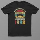 Awesome Since September 1992 30th Birthday Party Cat Lovers Shirt For Men Women