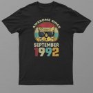Awesome Since September 1992 30th Birthday Party Cat Lovers Shirt For Men Women