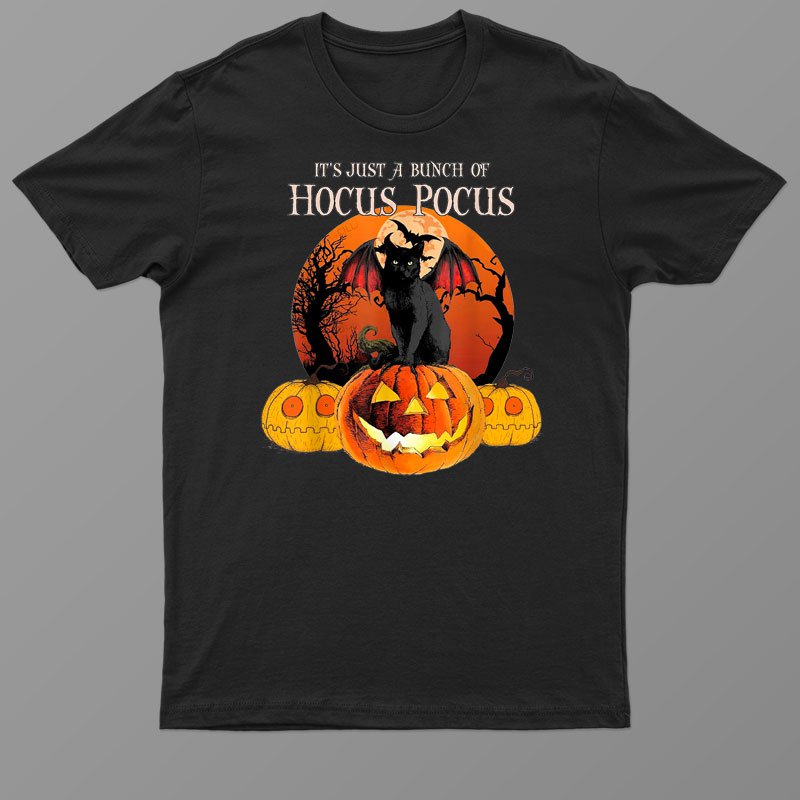 Black Cat Moon Funny Halloween Costume Bunch Of Hocus Pocus3kttet3uox_74 Shirt