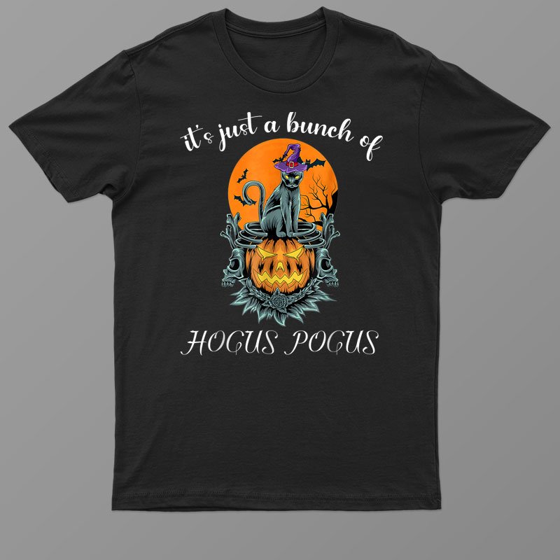 Black Cat Moon Funny Halloween Costume Bunch Of Hocus Pocuswrfefrtrvw_32 Shirt